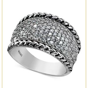 ***SOLD*** Cubic zirconia pave statement ring